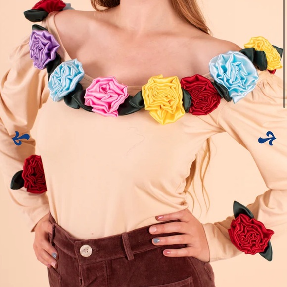 Samantha Pleet Persephone Garland Blouse - Picture 5 of 7